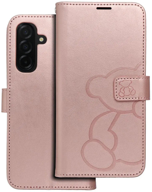 Maska za Samsung Galaxy A26 A266, OEM, MEZZO Teddy Bear, Ružičasto Zlatna