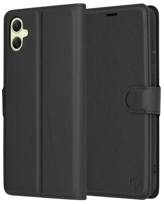 Futrola za Samsung Galaxy A05 A055, Techsuit, Kožna Folio, Crna