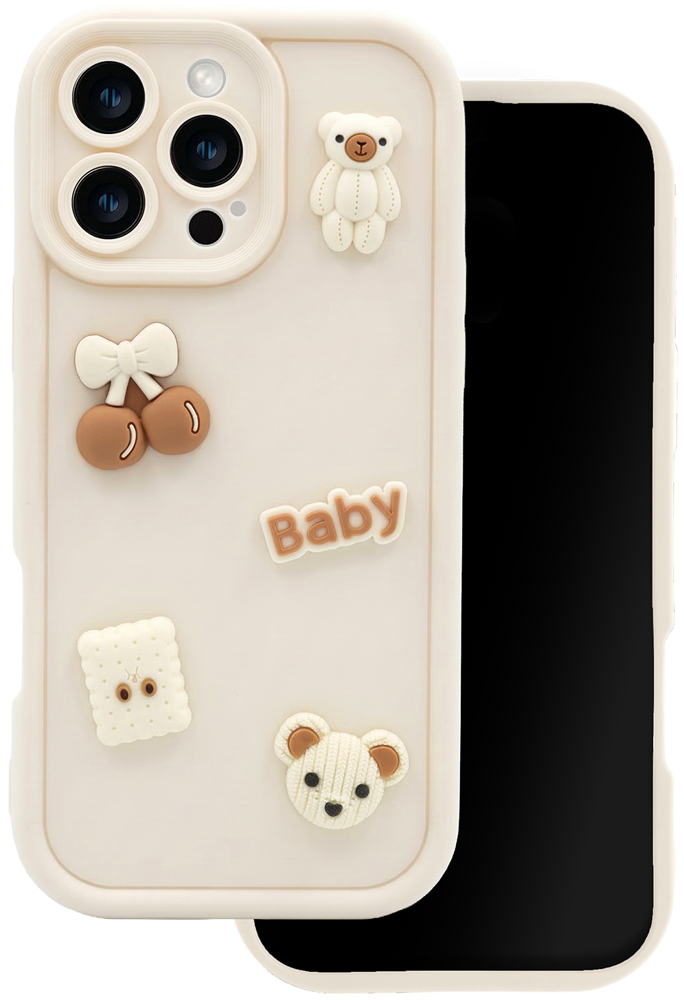 Maska za Samsung Galaxy A26 A266, OEM, Ultra Trendy 3D Bear, Bež