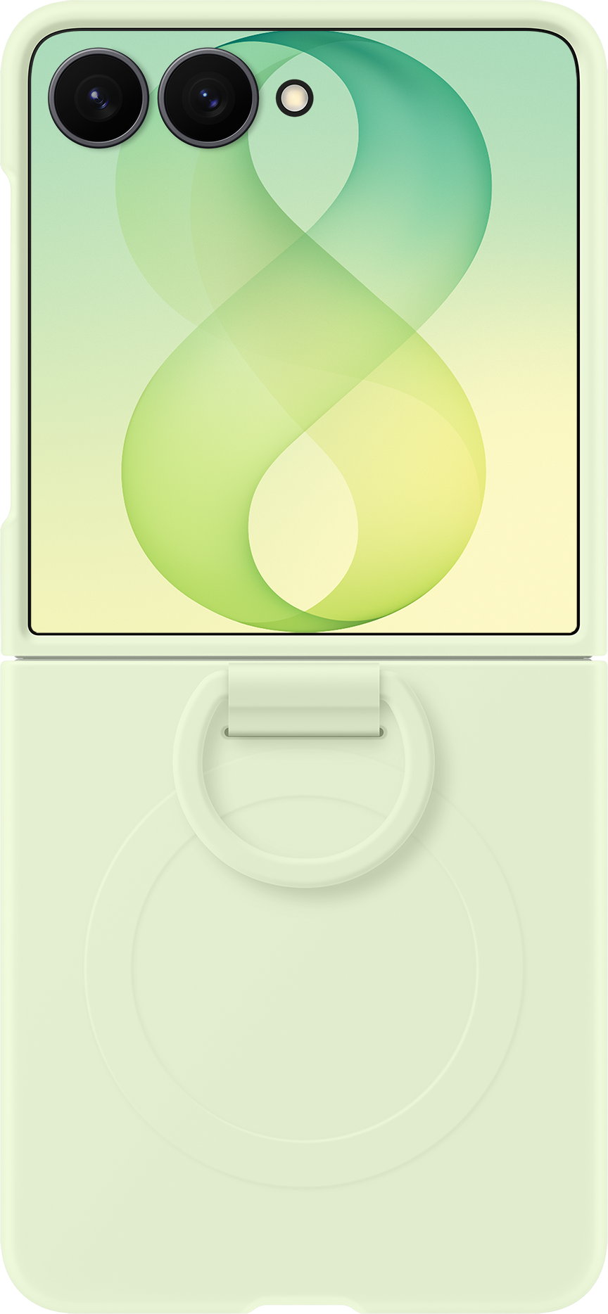 Maska za Samsung Galaxy Z Flip8 F776, Silikonski Prsten Magnet, Zelena EF-EF776CGEGWW