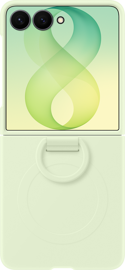 Maska za Samsung Galaxy Z Flip8 F776, Silikonski Prsten Magnet, Zelena EF-EF776CGEGWW