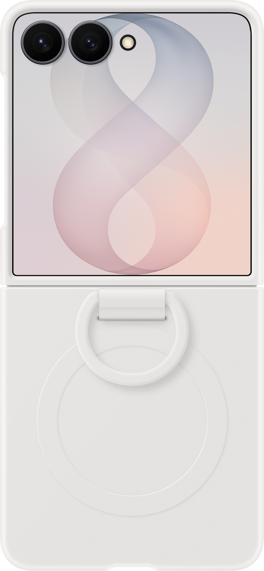 Maska za Samsung Galaxy Z Flip8 F776, Silicone Ring Magnet, Bijela EF-EF776CWEGWW
