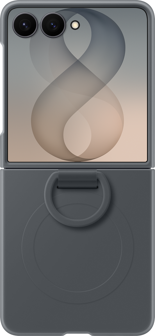 Maska za Samsung Galaxy Z Flip8 F776, Silicone Ring Magnet, Crna EF-EF776CBEGWW