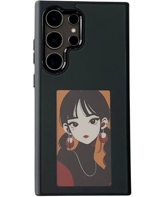 Maska za Samsung Galaxy S23 Ultra S918, OEM, Prilagođeni E-Ink zaslon, Crna