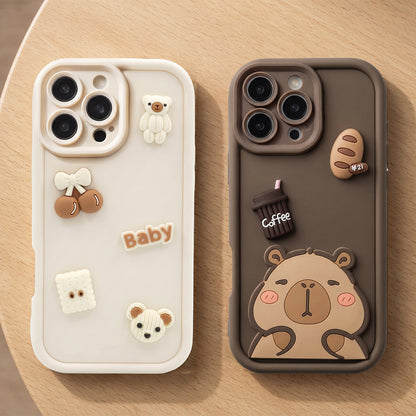 Maska za Samsung Galaxy S25 Ultra S938, OEM, Ultra Trendy 3D Capybara, Smeđa