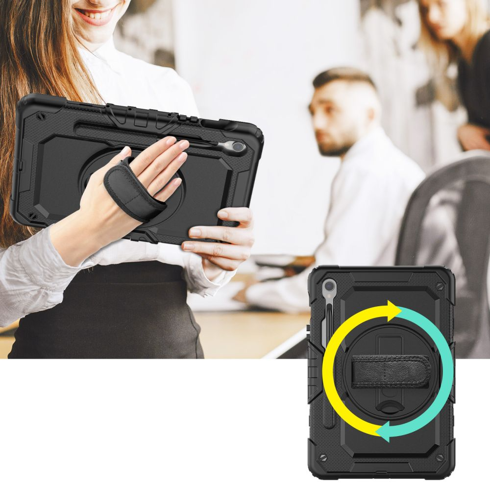 Futrola za Samsung Galaxy Tab S10 Lite / Tab S10 FE / Tab S9 FE / Tab S9, Tech-Protect, Solid360, Crna