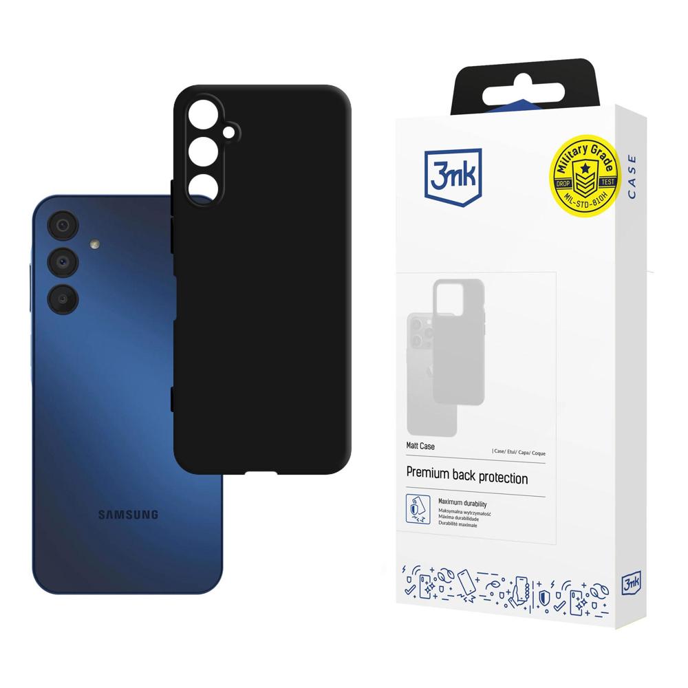 Maska za Samsung Galaxy A15 5G A156 / A15 A155, 3MK, Crna Mat