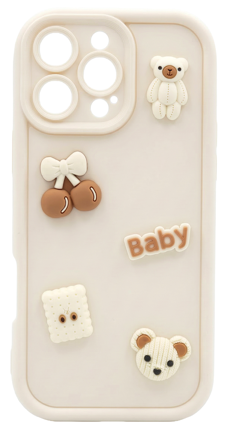 Maska za Samsung Galaxy A17 5G, OEM, Ultra Trendy 3D Bear, Bež