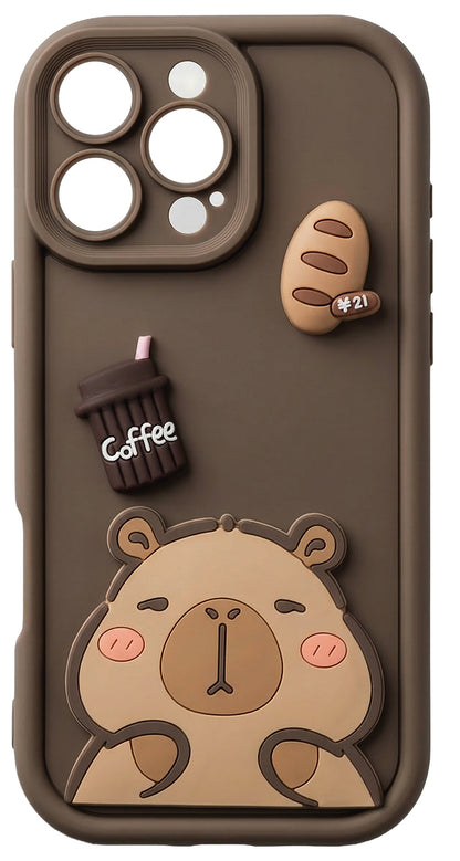 Maska za Samsung Galaxy S25 Ultra S938, OEM, Ultra Trendy 3D Capybara, Smeđa