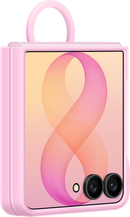 Maska za Samsung Galaxy Z Flip8 F776, Silikonski Prsten Magnet, Roza EF-EF776CVEGWW