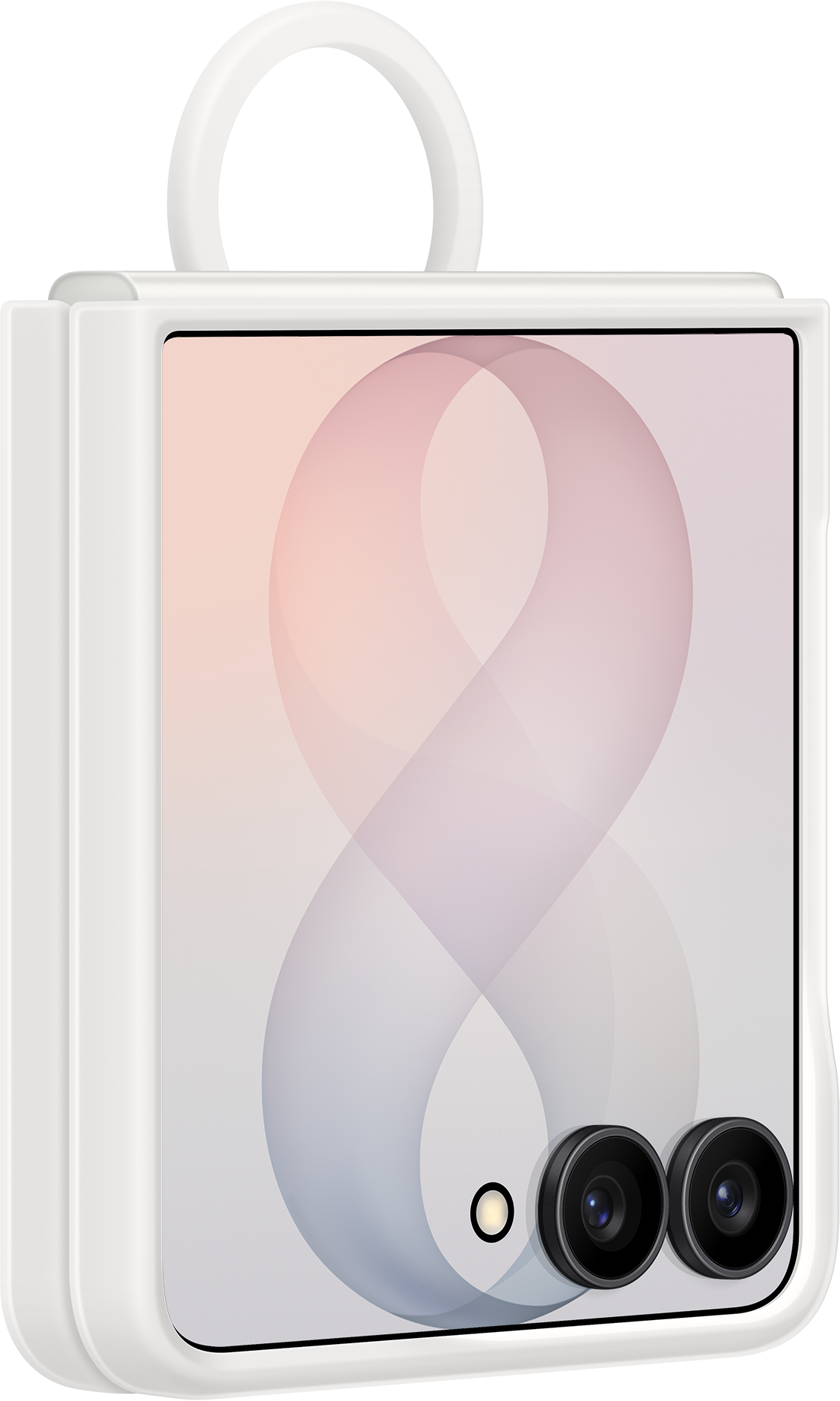 Maska za Samsung Galaxy Z Flip8 F776, Silicone Ring Magnet, Bijela EF-EF776CWEGWW