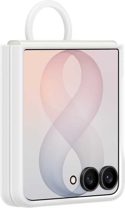 Maska za Samsung Galaxy Z Flip8 F776, Silicone Ring Magnet, Bijela EF-EF776CWEGWW