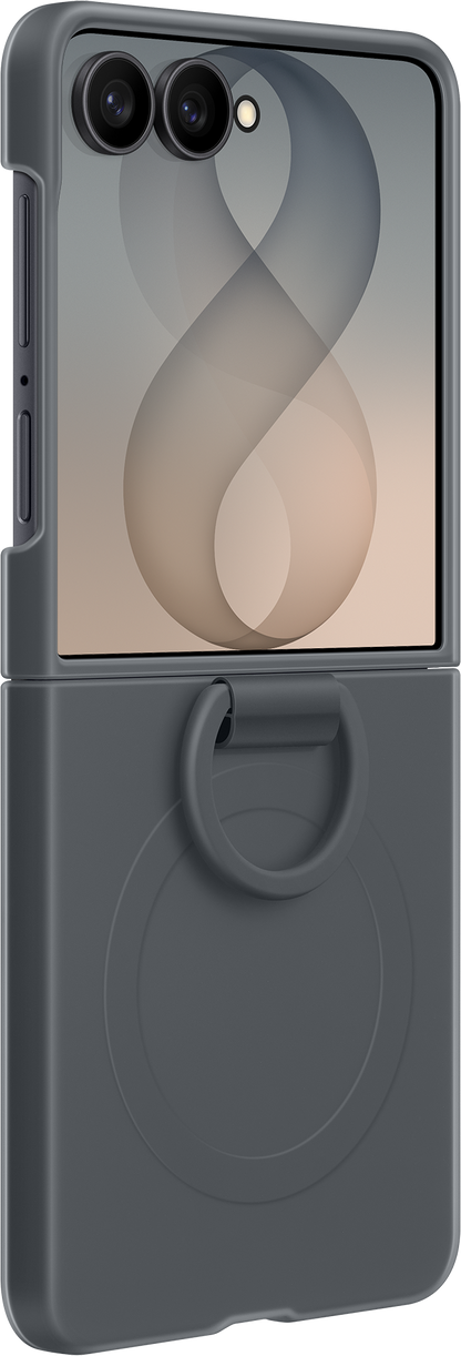 Maska za Samsung Galaxy Z Flip8 F776, Silicone Ring Magnet, Crna EF-EF776CBEGWW
