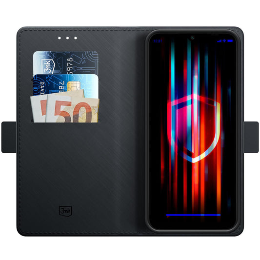Futrola za Samsung Galaxy A16 5G A166 / A16 4G A165, 3MK, Wallet, Crna
