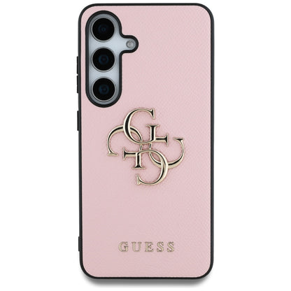 Futrola za Samsung Galaxy S25+ S936, Guess, 4G Grained Big and Classic Logo, Roza, Ponovno zapečaćena