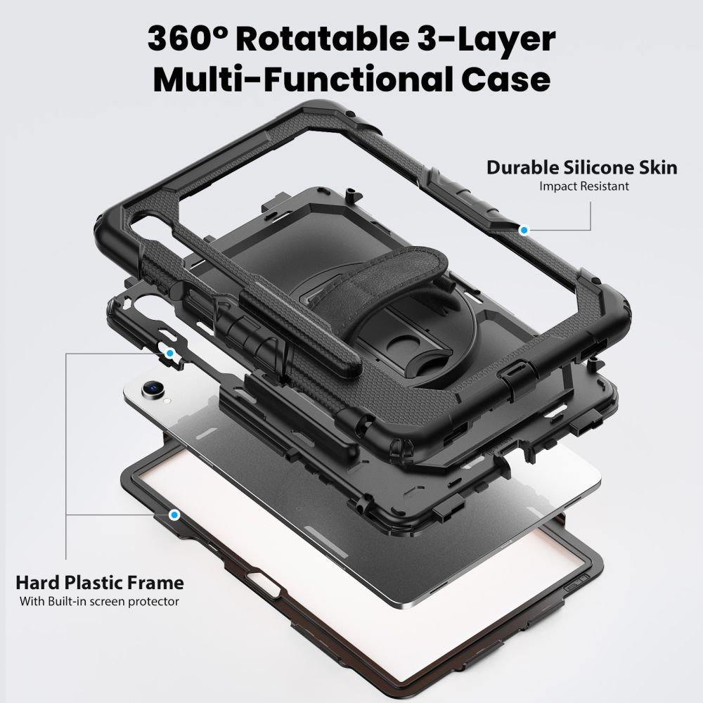 Futrola za Samsung Galaxy Tab S11, Tech-Protect, Solid360, Crna
