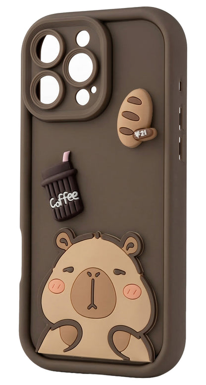 Maska za Samsung Galaxy S25 Ultra S938, OEM, Ultra Trendy 3D Capybara, Smeđa