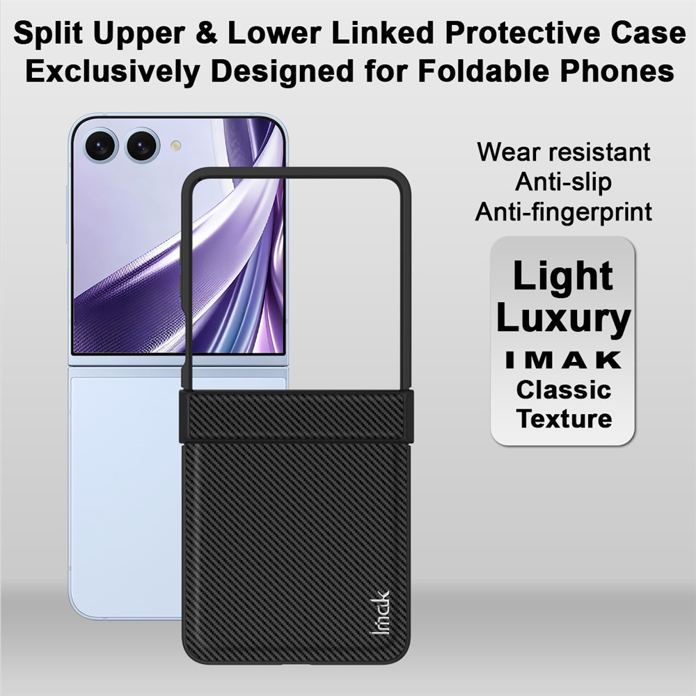 Maska za Samsung Galaxy Z Flip8 F776, Imak, Karbon, Crna