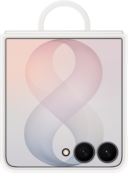 Maska za Samsung Galaxy Z Flip8 F776, Silicone Ring Magnet, Bijela EF-EF776CWEGWW