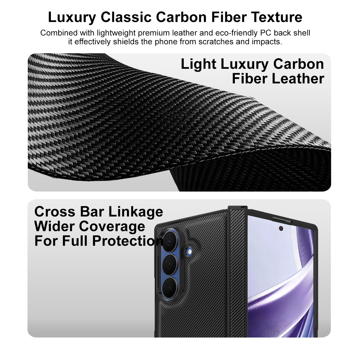 Maska za Samsung Galaxy Z Fold8 Ultra F976, Imak, Karbon, Crna