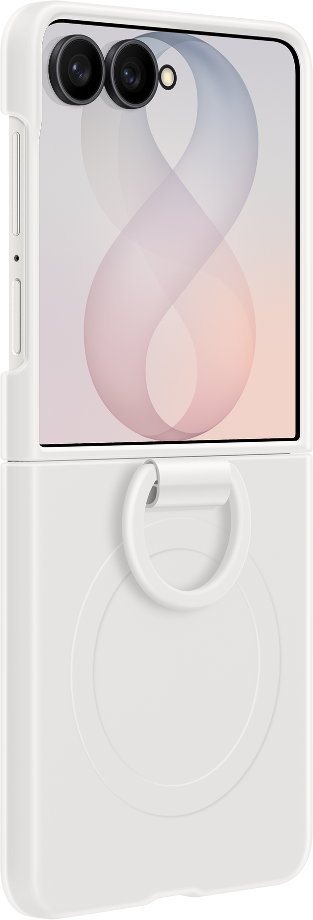 Maska za Samsung Galaxy Z Flip8 F776, Silicone Ring Magnet, Bijela EF-EF776CWEGWW