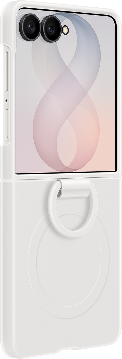 Maska za Samsung Galaxy Z Flip8 F776, Silicone Ring Magnet, Bijela EF-EF776CWEGWW