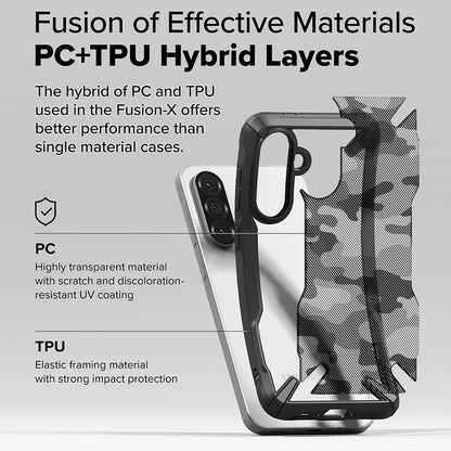 Futrola za Samsung Galaxy A56 A566 / A36 A366, Ringke, Fusion X Camo, Crna