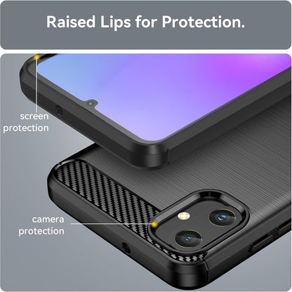 Maska za Samsung Galaxy A05 A055, Techsuit, Karbon, Crna