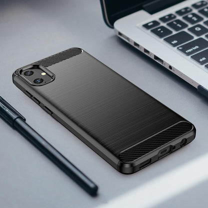 Maska za Samsung Galaxy A05 A055, Techsuit, Karbon, Crna