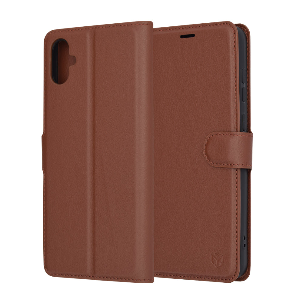 Futrola za Samsung Galaxy A05 A055, Techsuit, Kožna Folio, Smeđa