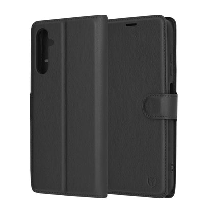 Futrola za Samsung Galaxy A05s A057, Techsuit, Kožna Folio, Crna