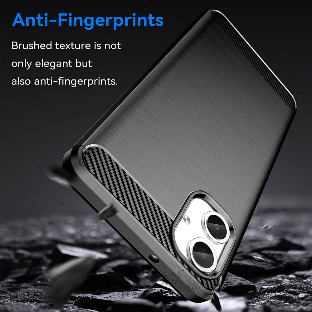 Maska za Samsung Galaxy A06 A065, Techsuit, Karbon, Crna
