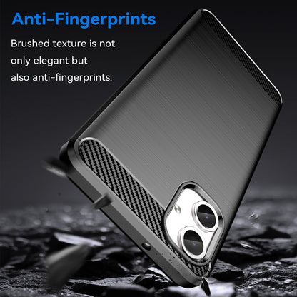Maska za Samsung Galaxy A06 A065, Techsuit, Karbon, Crna