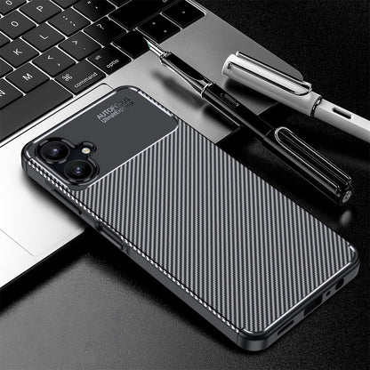 Maska za Samsung Galaxy A06 A065, Techsuit, CarbonFiber, Crna