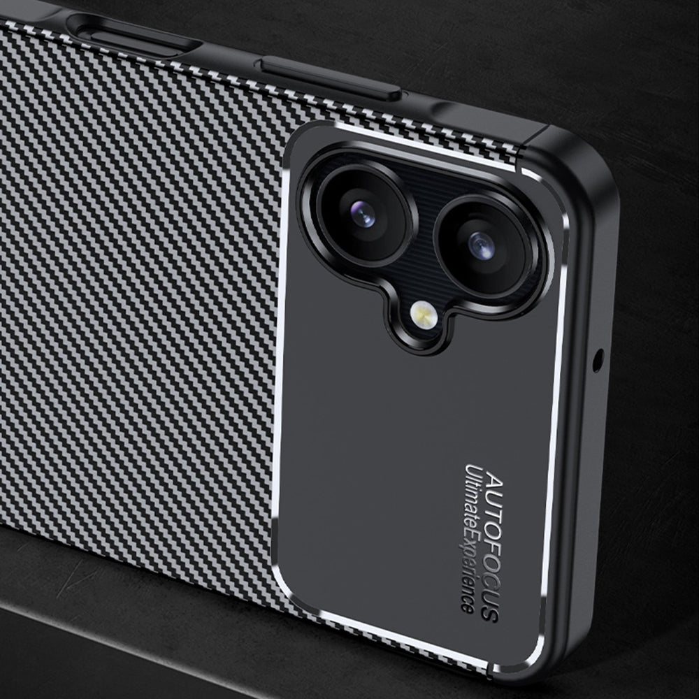 Maska za Samsung Galaxy A06 A065, Techsuit, CarbonFiber, Crna