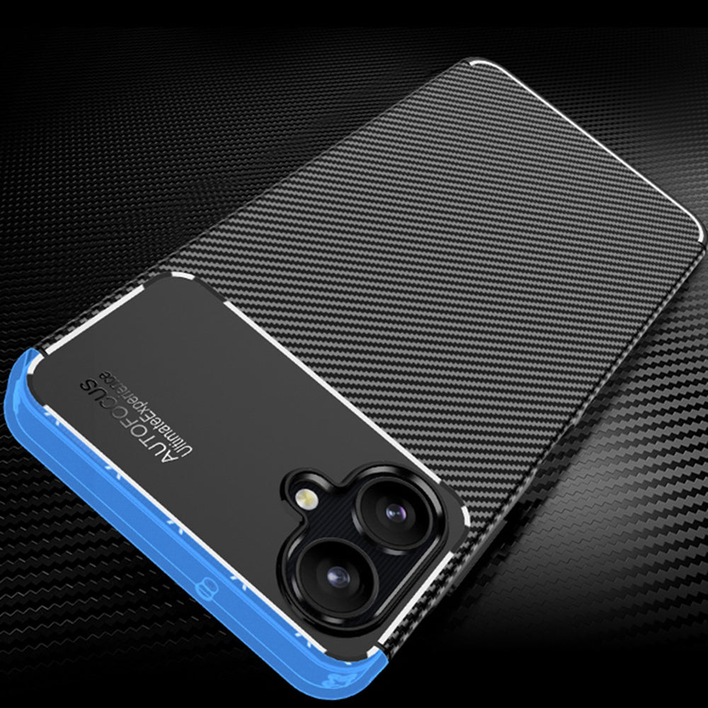 Maska za Samsung Galaxy A06 A065, Techsuit, CarbonFiber, Crna