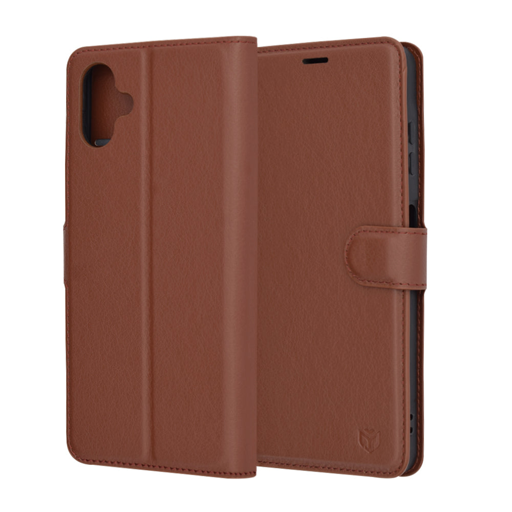 Futrola za Samsung Galaxy A06 A065, Techsuit, Kožna Folio, Smeđa