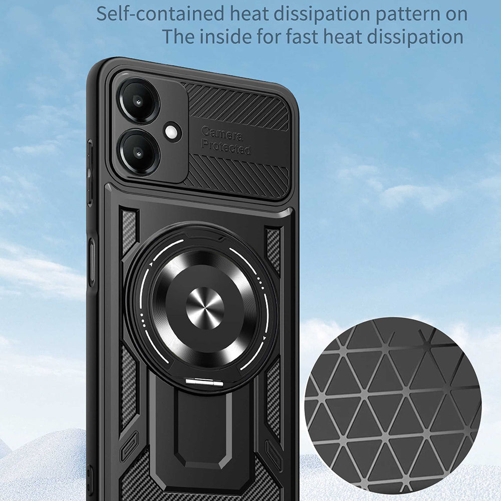Maska za Samsung Galaxy A06 A065, Techsuit, RuggedCam, Ljubičasta