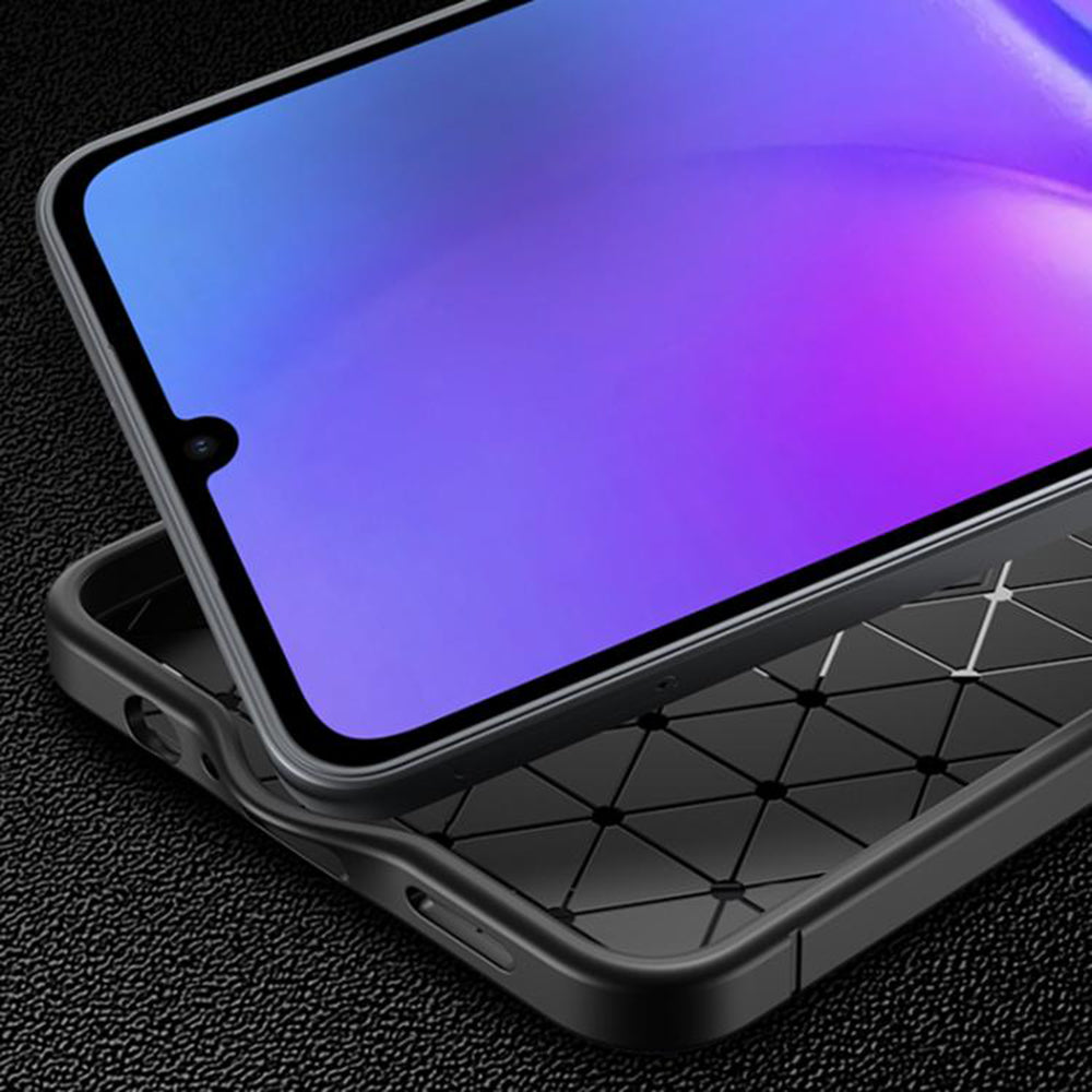 Maska za Samsung Galaxy A07 4G A075, Techsuit, CarbonFiber, Crna