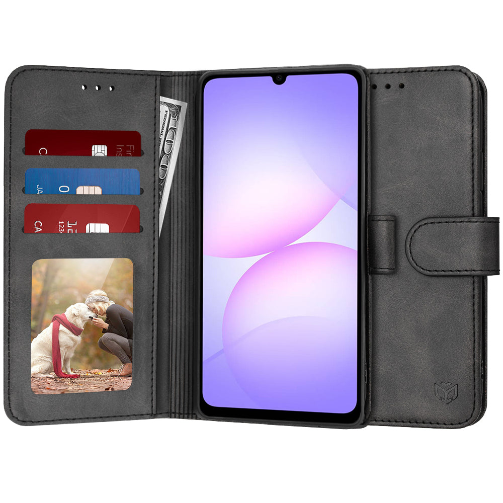 Futrola za Samsung Galaxy A07 4G A075, Techsuit, Diary Book, Crna