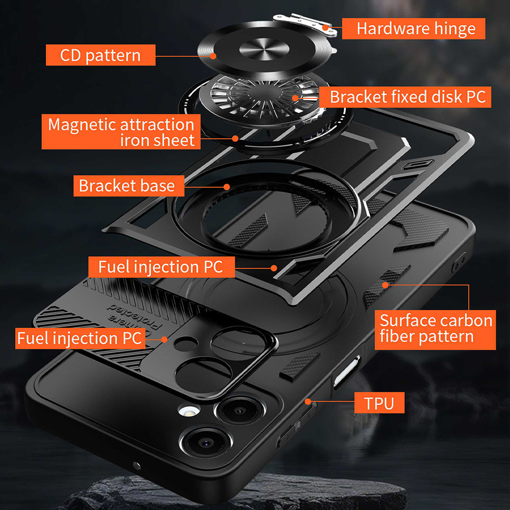 Maska za Samsung Galaxy A07 4G A075, Techsuit, RuggedCam, Ljubičasta