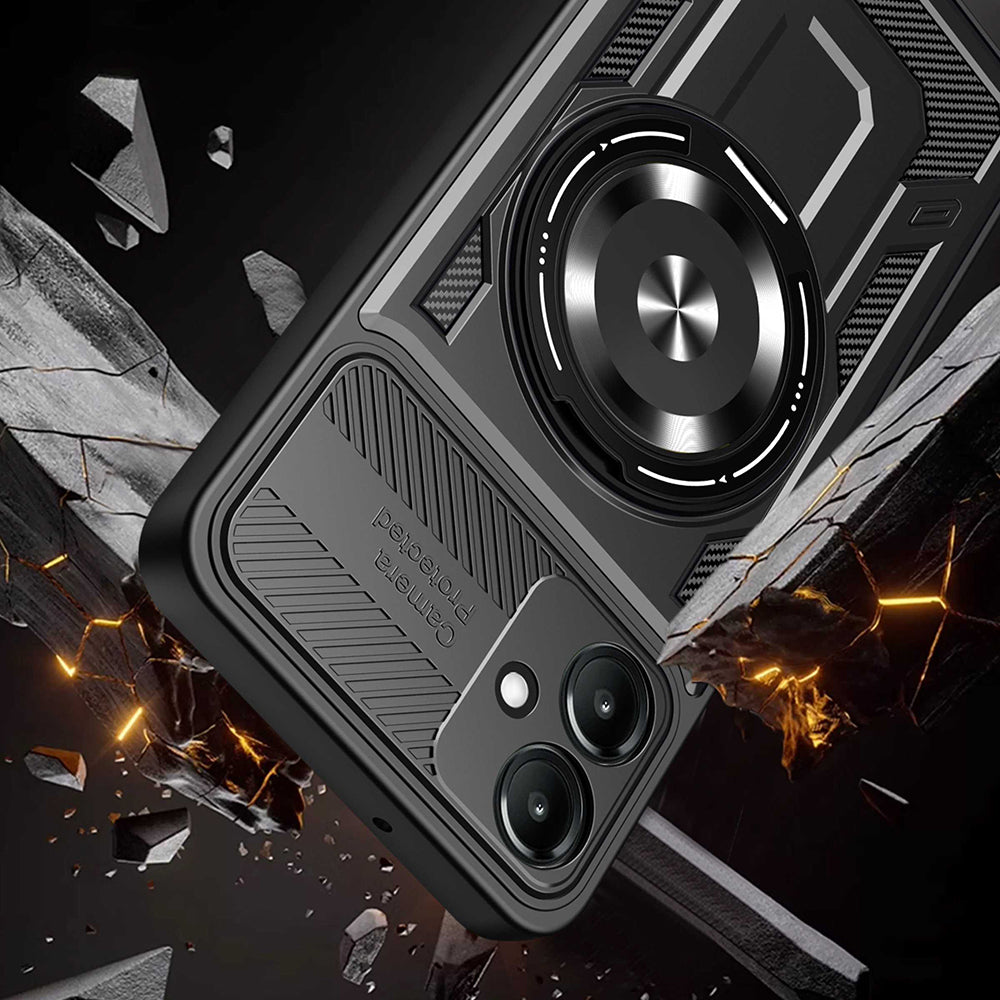 Futrola za Samsung Galaxy A07 4G A075, Techsuit, RuggedCam, Crna