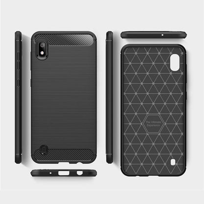 Maska za Samsung Galaxy A10 A105 / M10 M105, Techsuit, Karbon, Crna