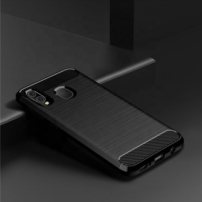 Maska za Samsung Galaxy A10 A105 / M10 M105, Techsuit, Karbon, Crna