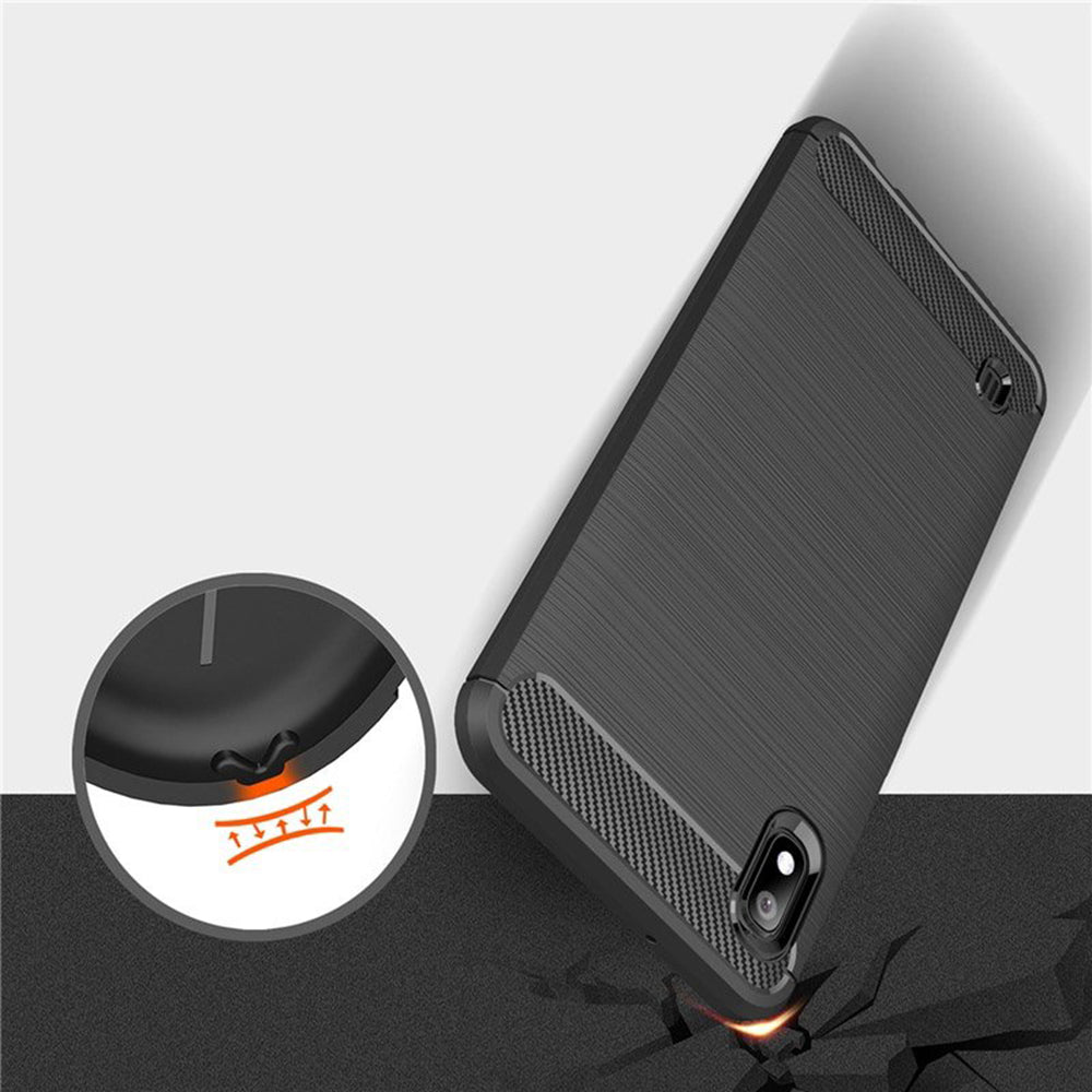 Maska za Samsung Galaxy A10 A105 / M10 M105, Techsuit, Karbon, Crna
