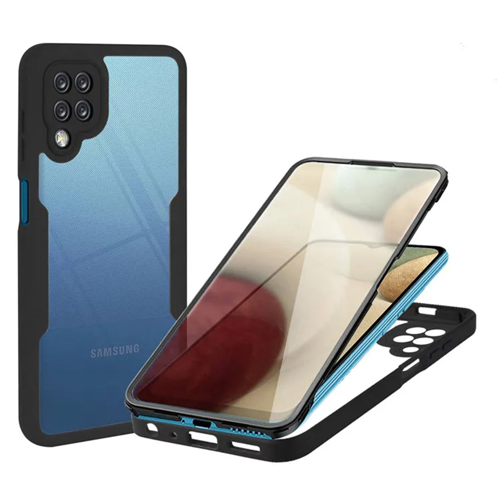 Maska za Samsung Galaxy A12 A125, Techsuit, ColorVerse 360, Crna