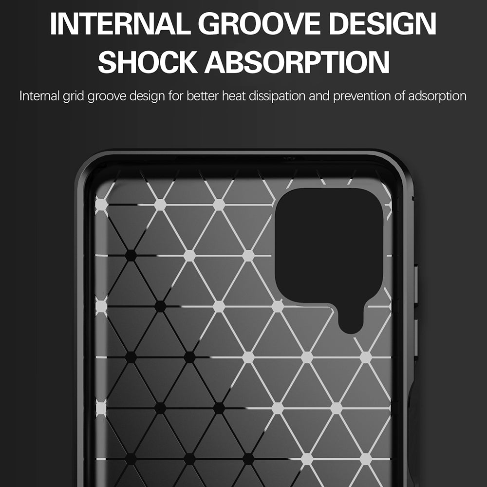 Maska za Samsung Galaxy A12 Nacho A127 / A12 A125, Techsuit, Karbon, Crna