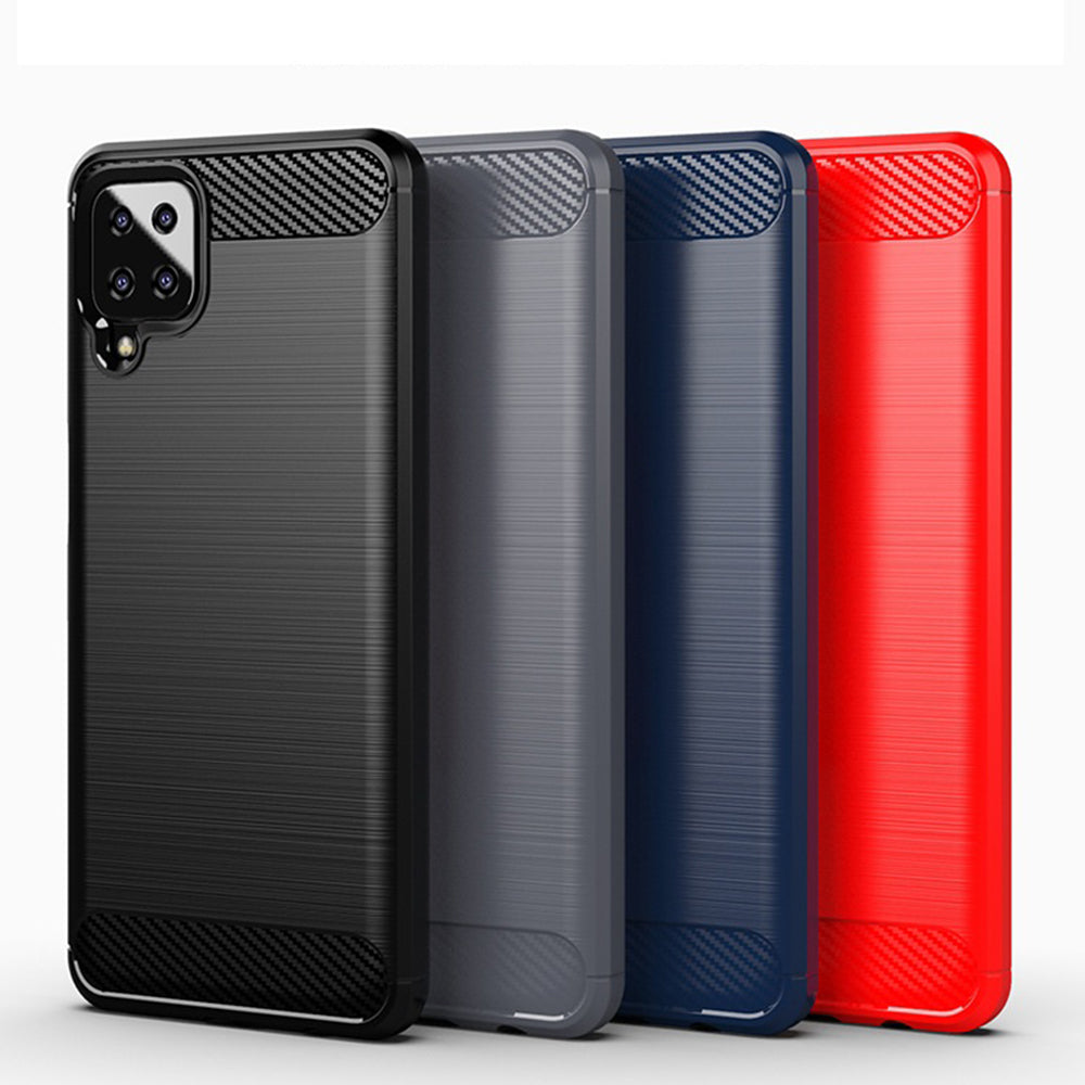 Maska za Samsung Galaxy A12 Nacho A127 / A12 A125, Techsuit, Karbon, Crna