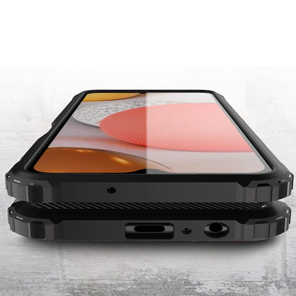 Maska za Samsung Galaxy A12 Nacho A127 / A12 A125, Techsuit, Hybrid Armor, Crna