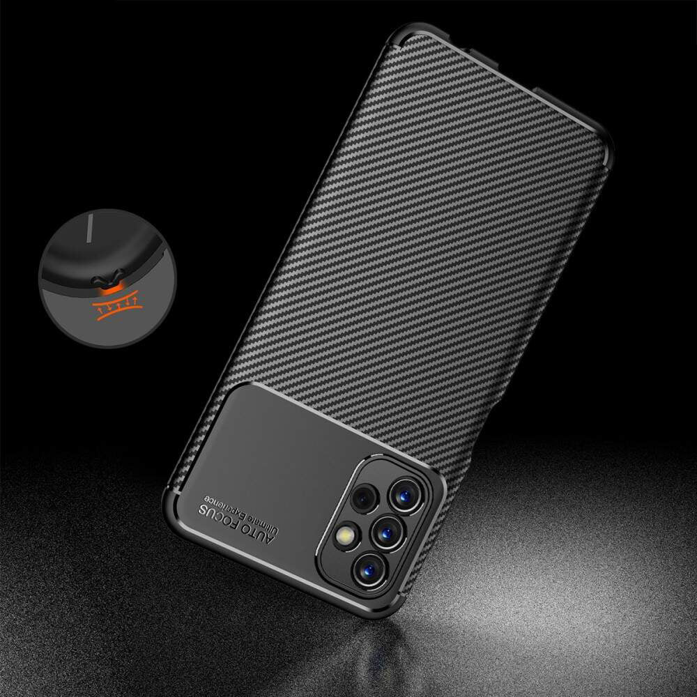 Maska za Samsung Galaxy A13 A135, Techsuit, CarbonFiber, Crna